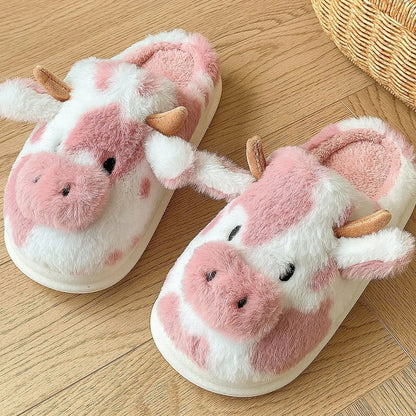 Luna & Bunny™  Soft - Stitched Cow Slipppers